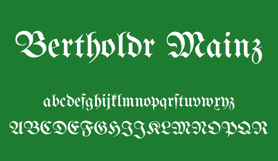 Bertholdr Mainzer Fraktur Font · 1001 Fonts