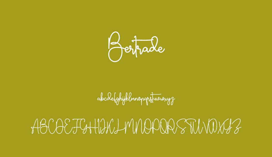 Bertrade font