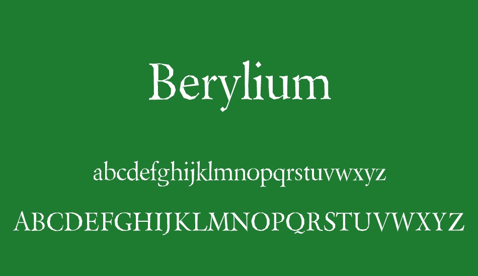 Berylium font