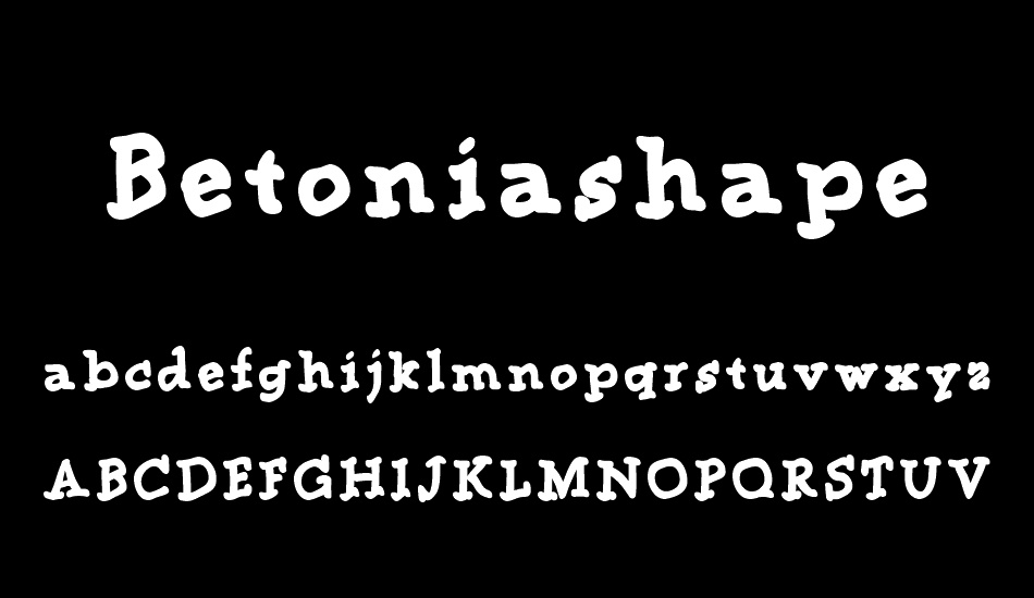 BetoniaFreeshape font