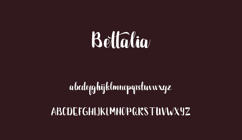 Bettalia font