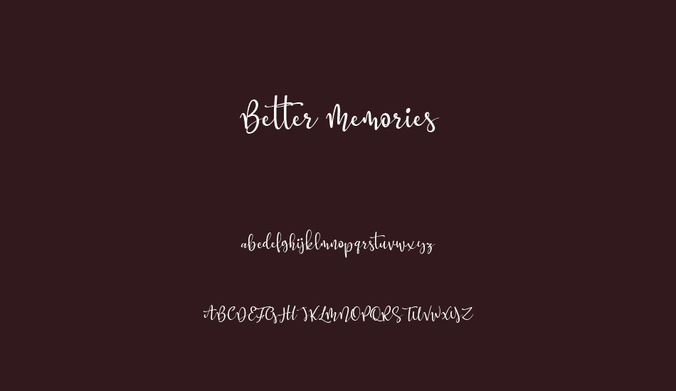 Better Memories font