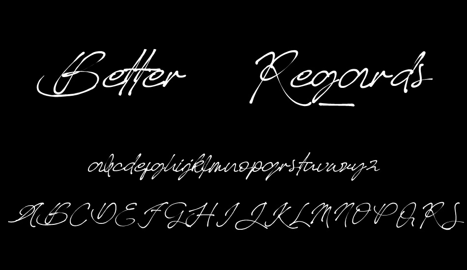 Better_Regards font