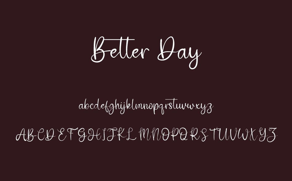 Better Day font