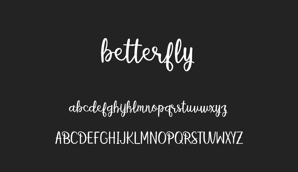 betterfly font