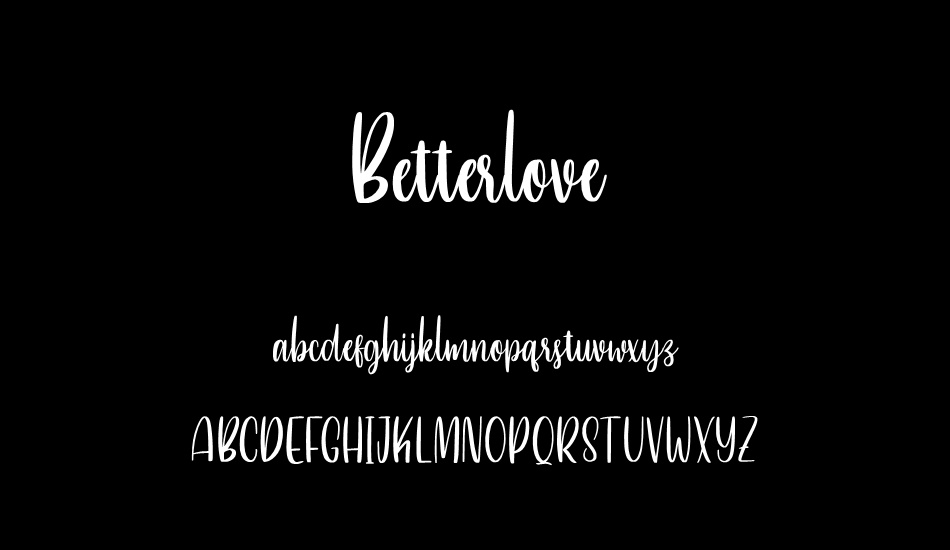 Betterlove font