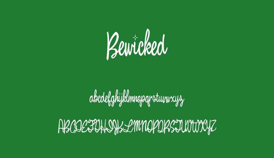 Bewicked font