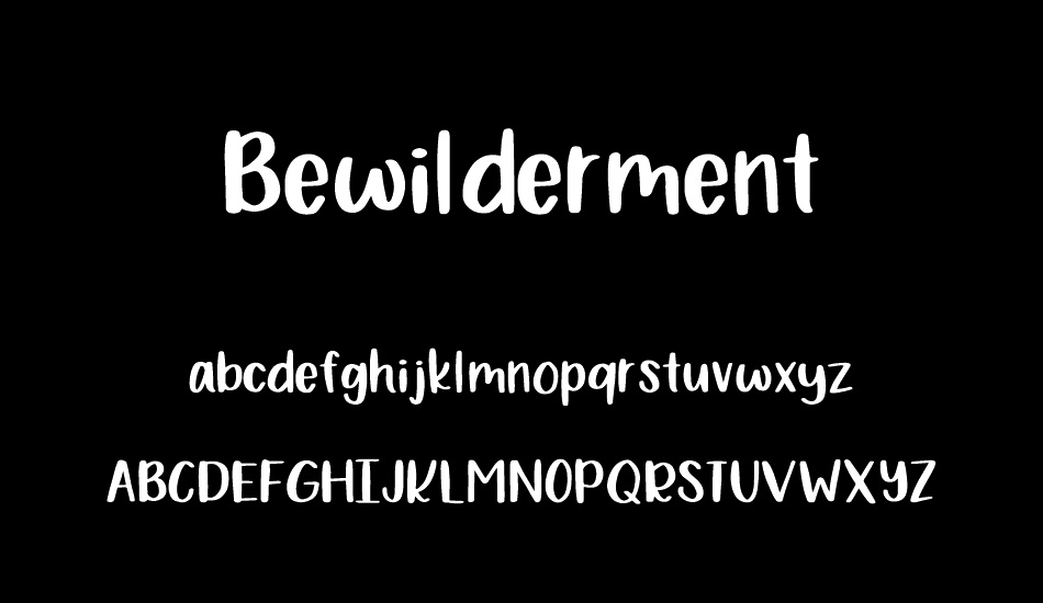 Bewilderment font