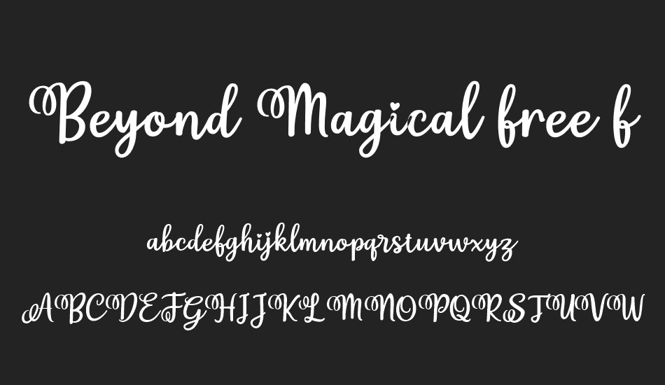 Beyond Magical free for persona font