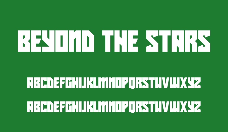 Beyond The Stars font