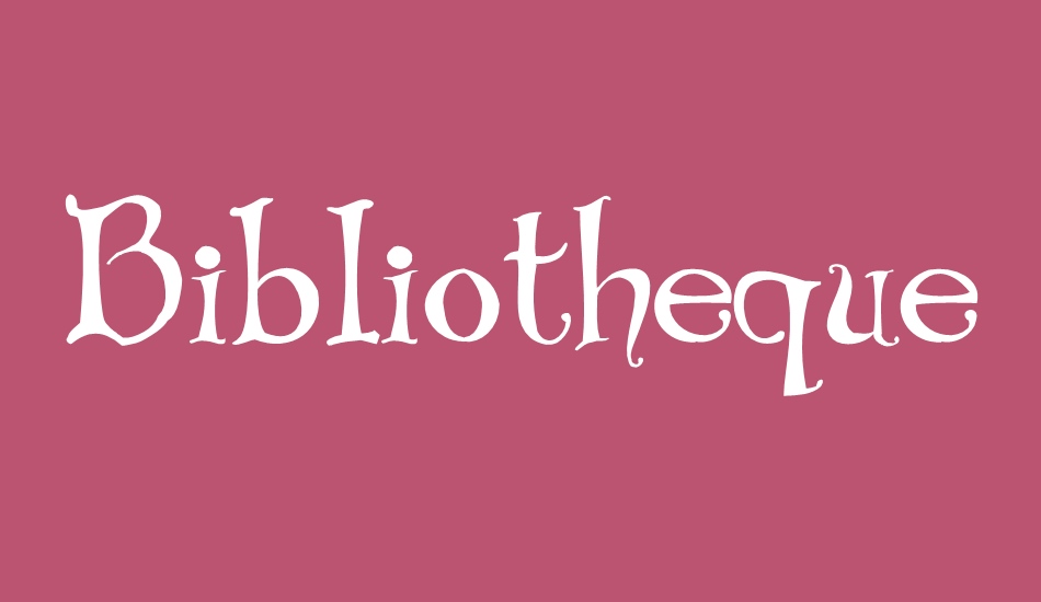 Bibliotheque font big