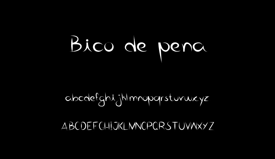 Bico de pena font