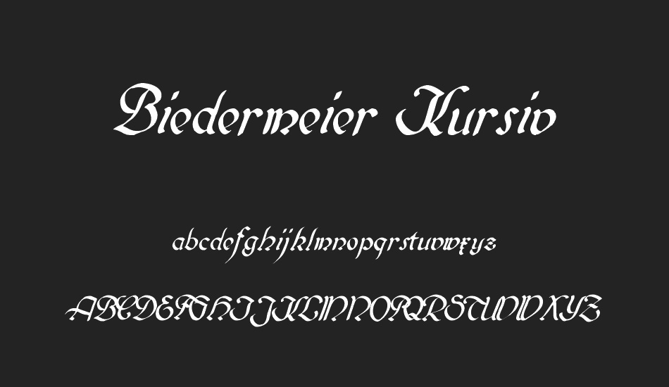 Biedermeier Kursiv font