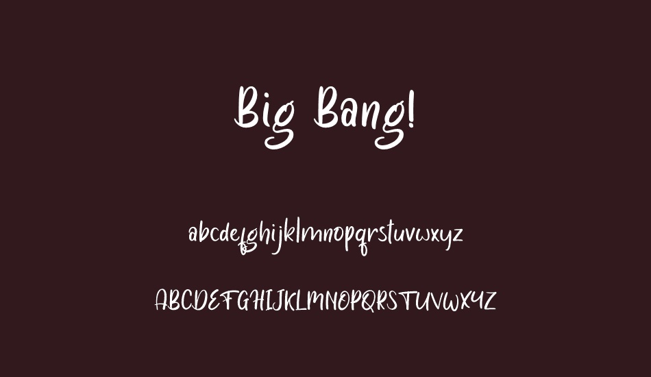 Big Bang! font