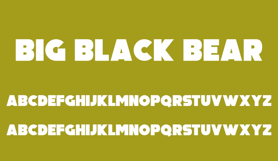 Big Black Bear font