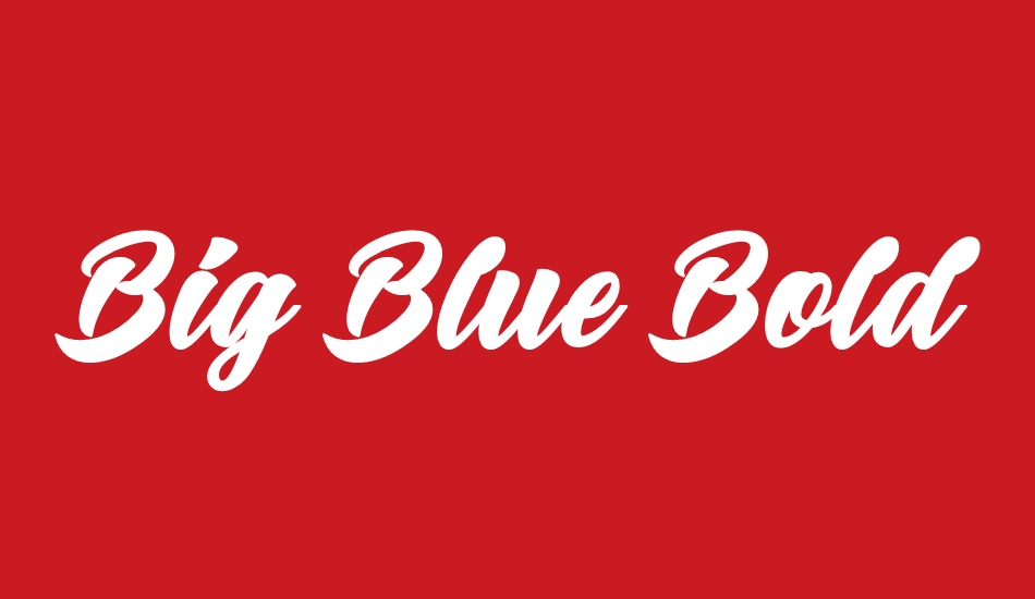 Big Blue Bold font big