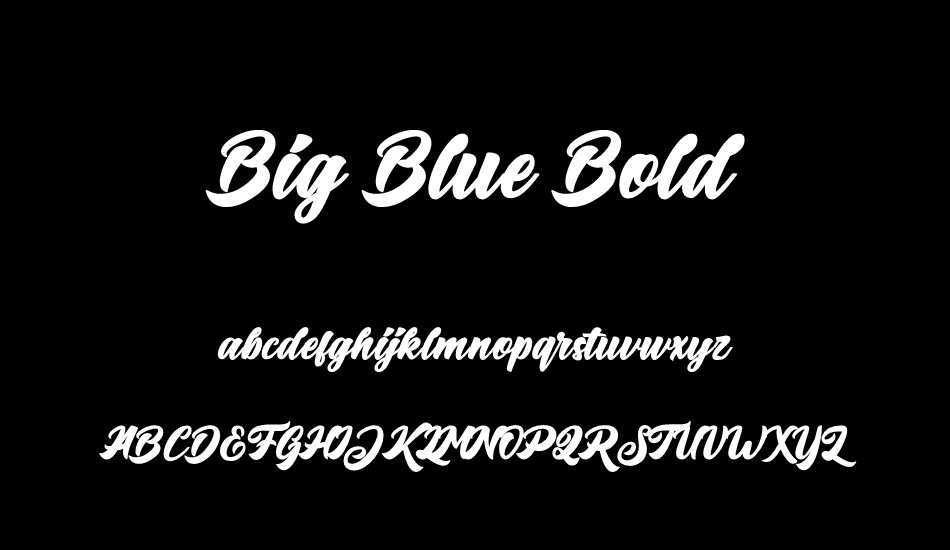 Big Blue Bold font