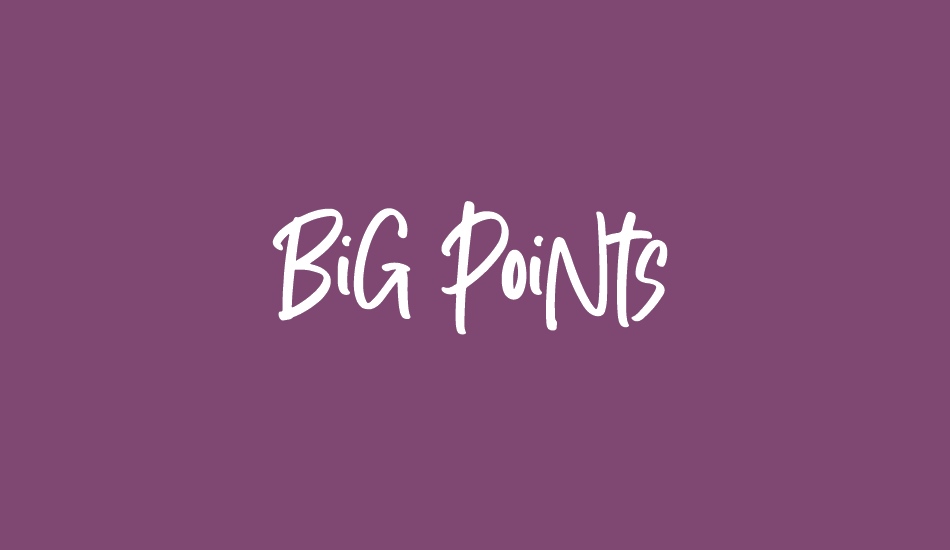 BiG PoiNts font big