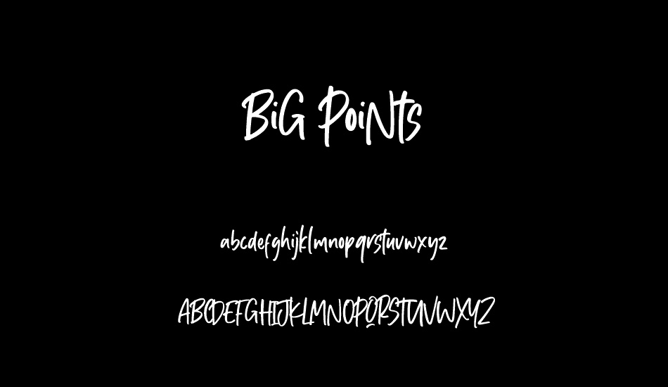 BiG PoiNts font