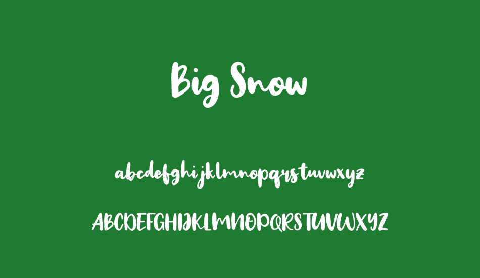 Big Snow font