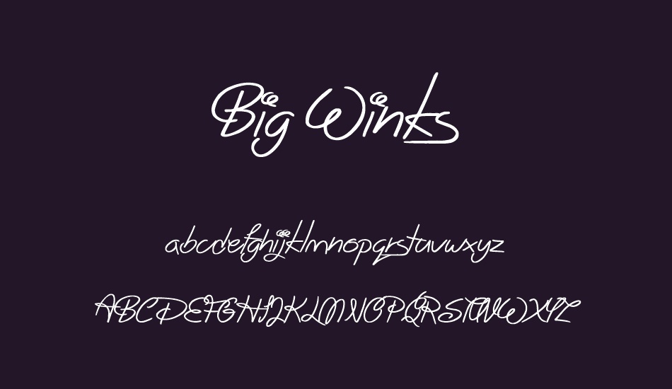 Big Winks font