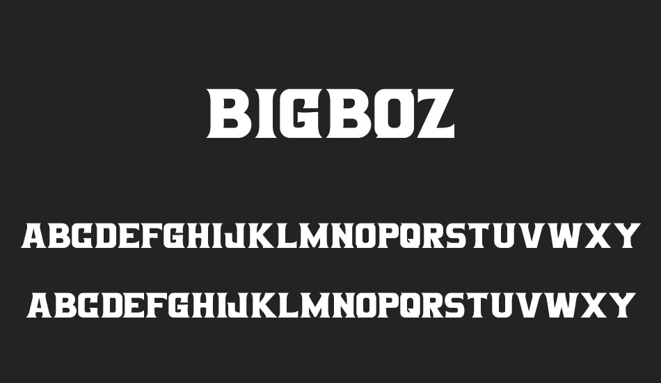 Bigboz font