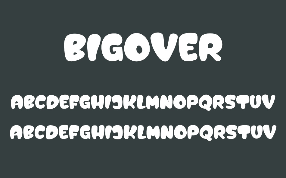 Big Over font