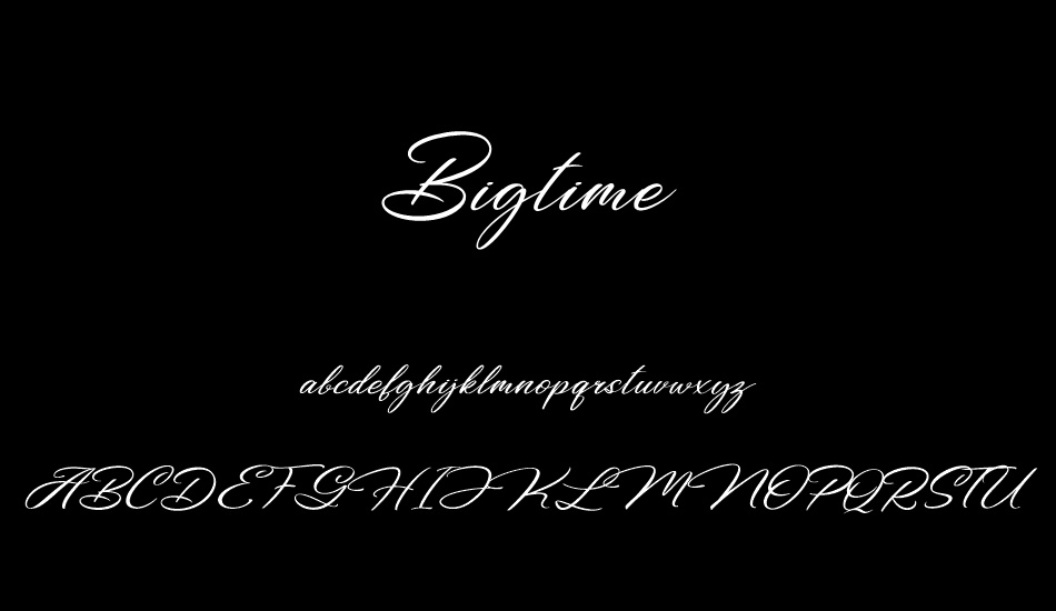 Bigtime font