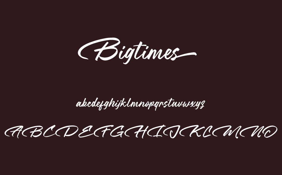Bigtimes font