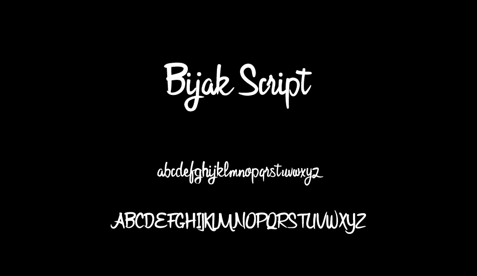 Bijak Script font