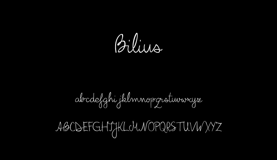 Bilius font