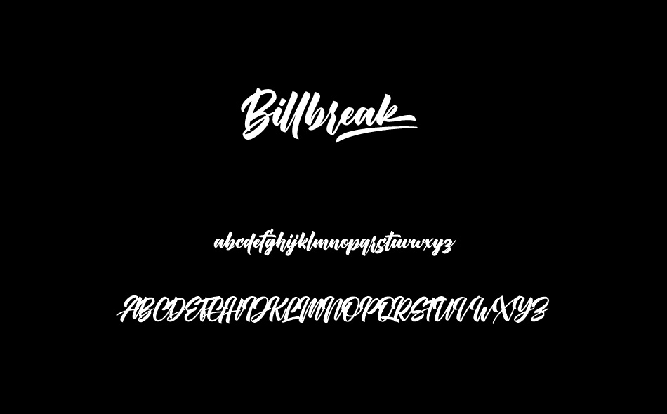 Billbreak font