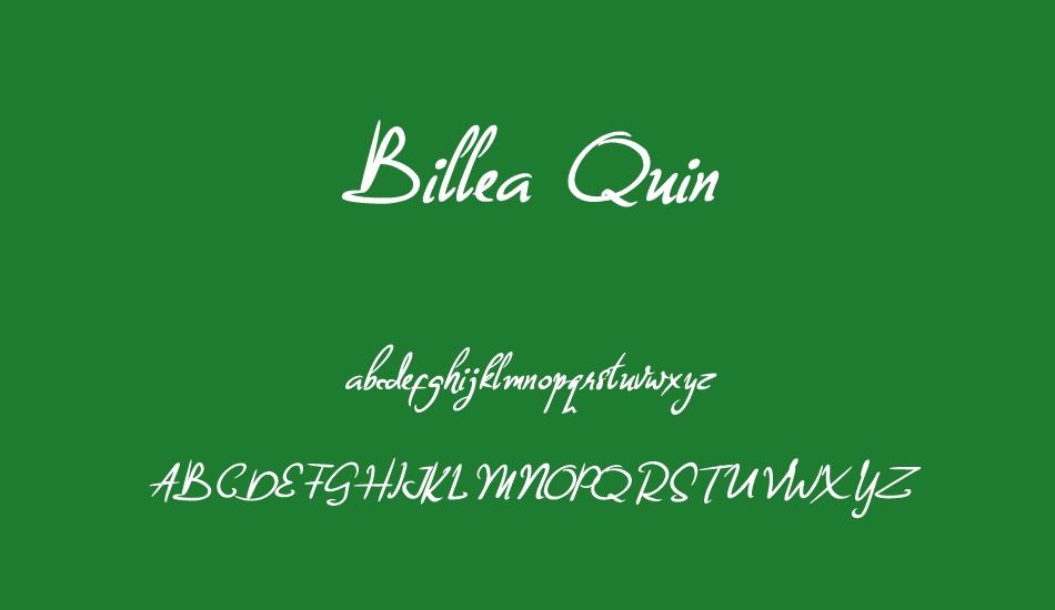 Billea Quin font