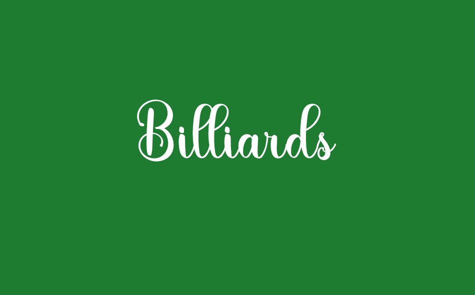 Billiards font big