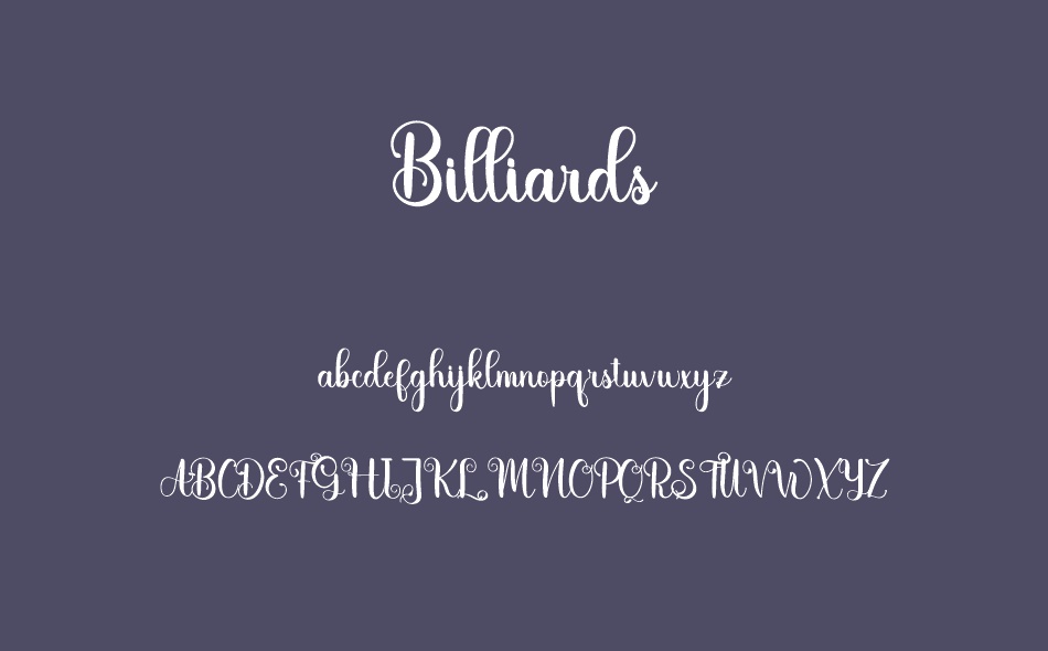 Billiards font