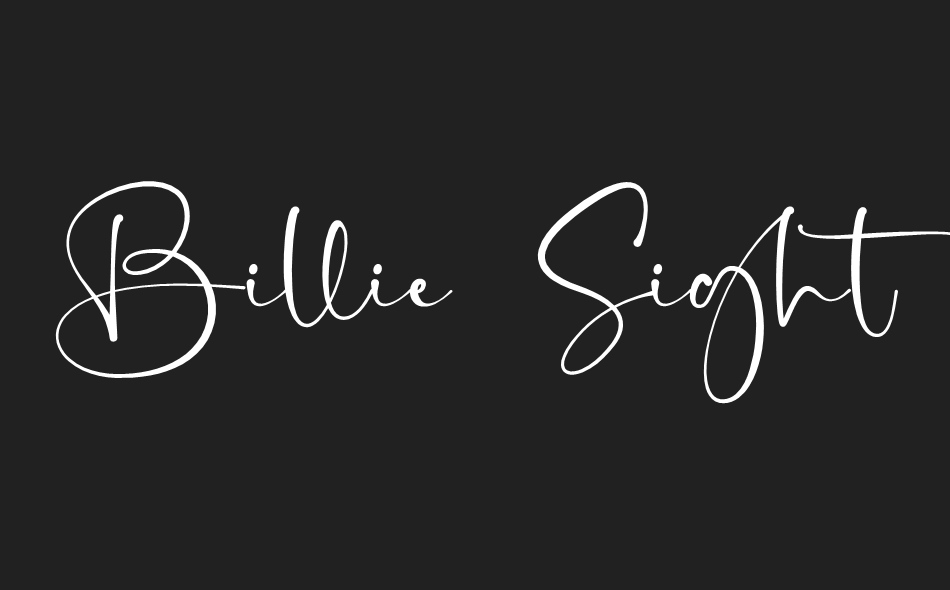 Billie Sight font big