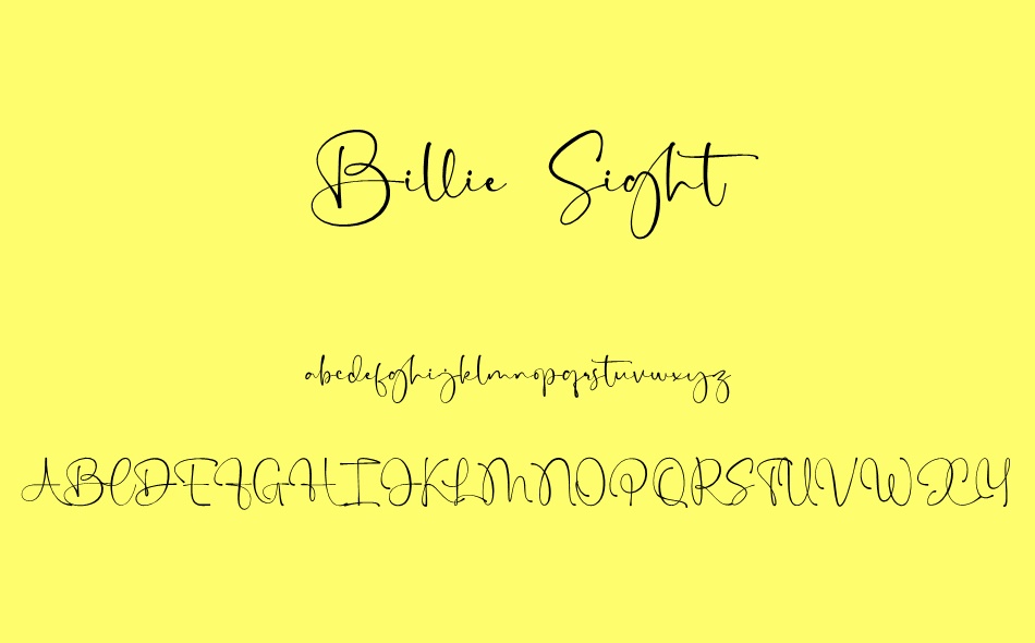 Billie Sight font