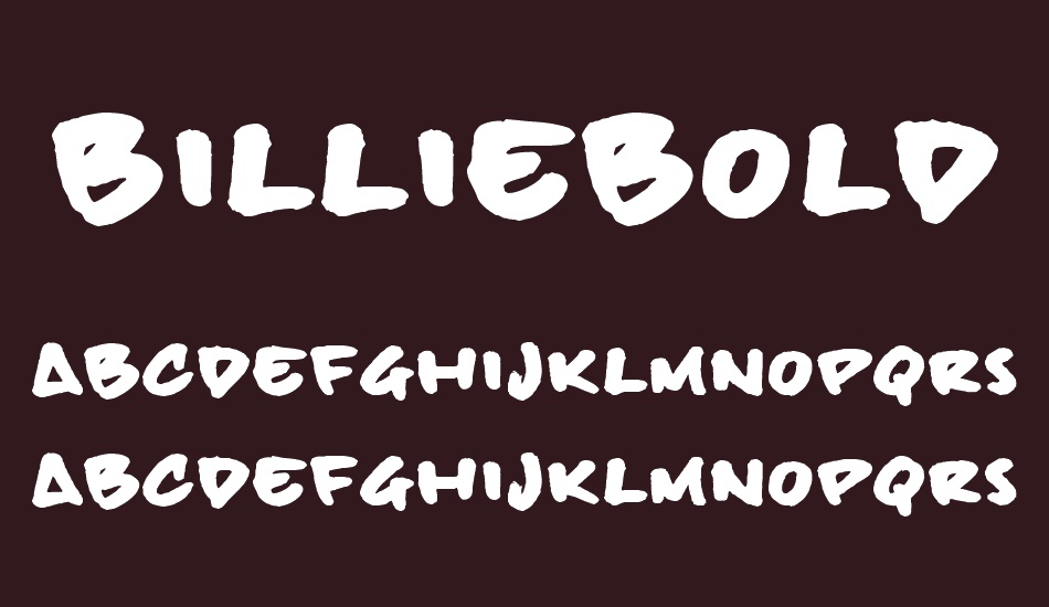 billieBoldHand font