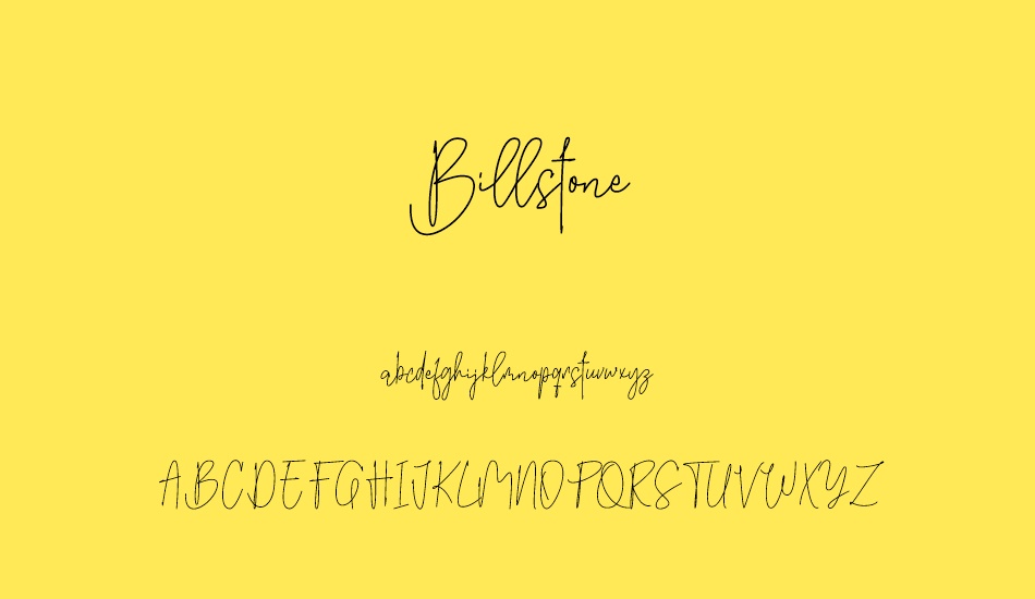 billstone-demo font