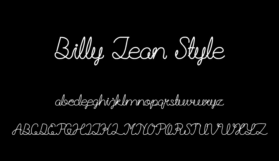 Billy Jean Style font