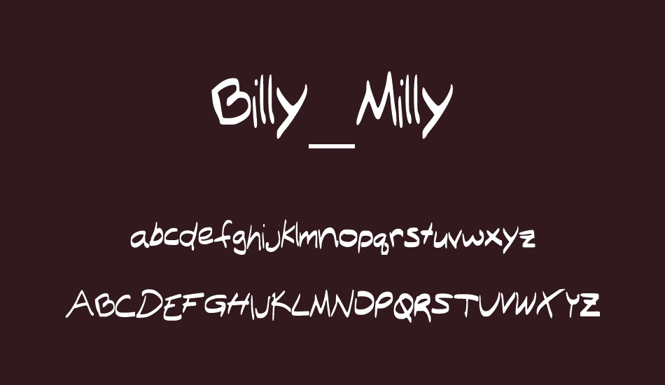 Billy_Milly font