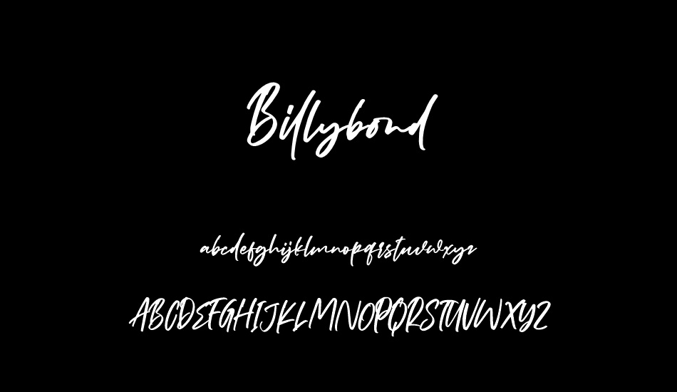 Billybond font