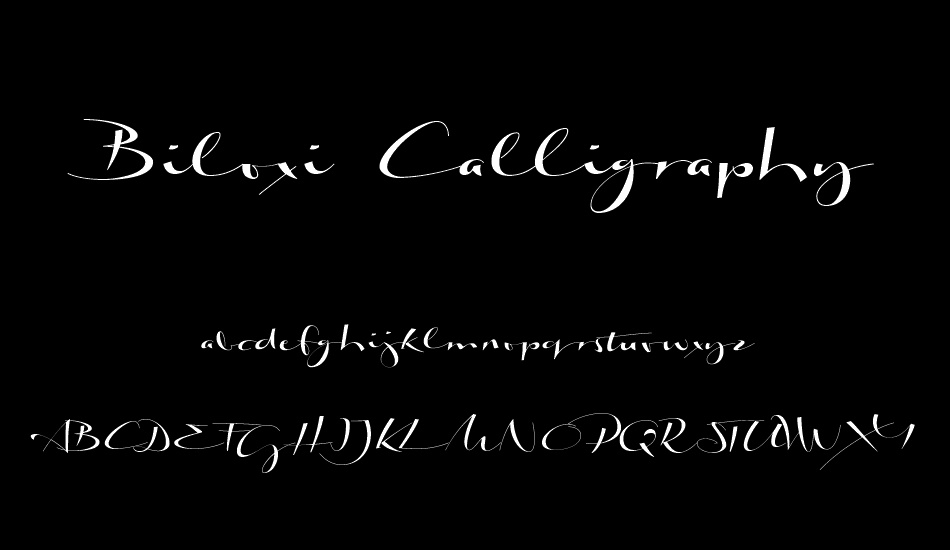 Biloxi Calligraphy Demo font