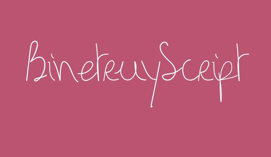 BinetruyScript font big