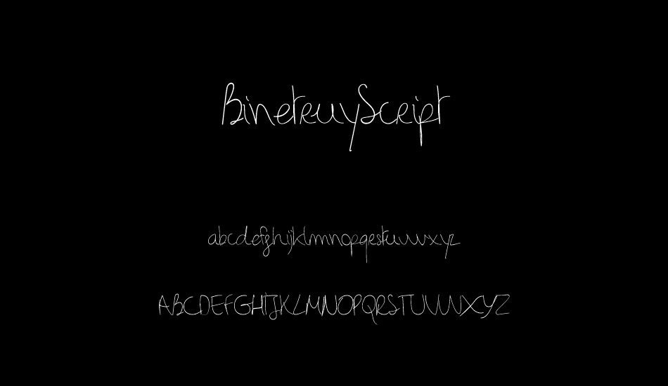 BinetruyScript font