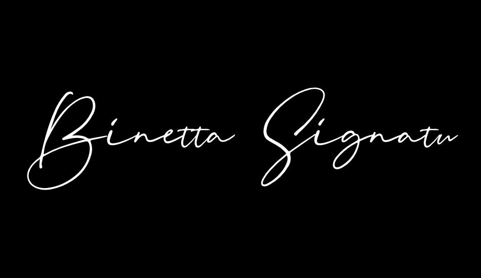 Binetta Signature font big