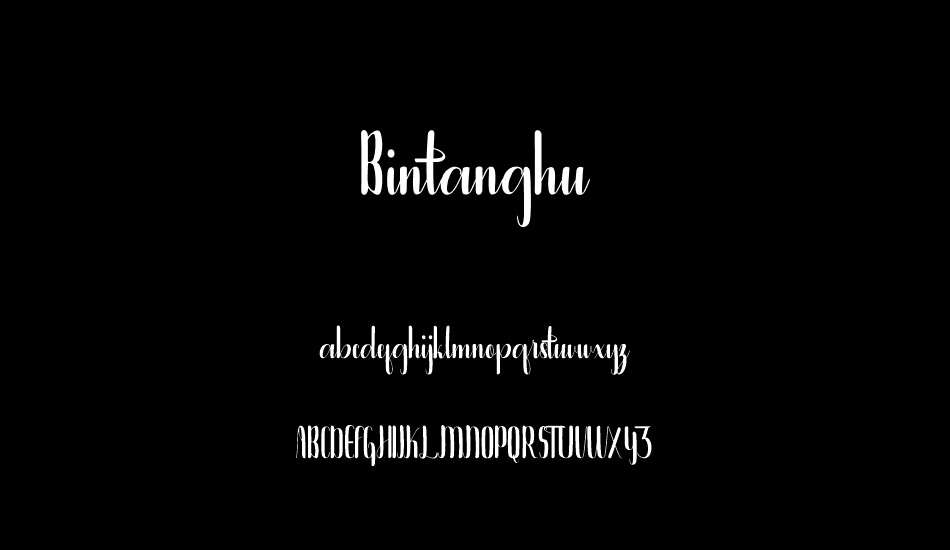 Bintanghu font