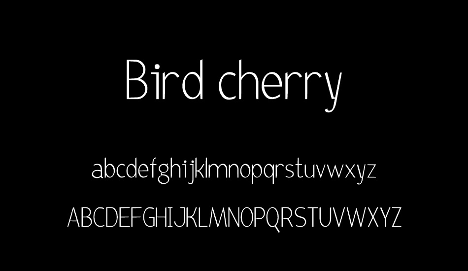 Bird cherry font