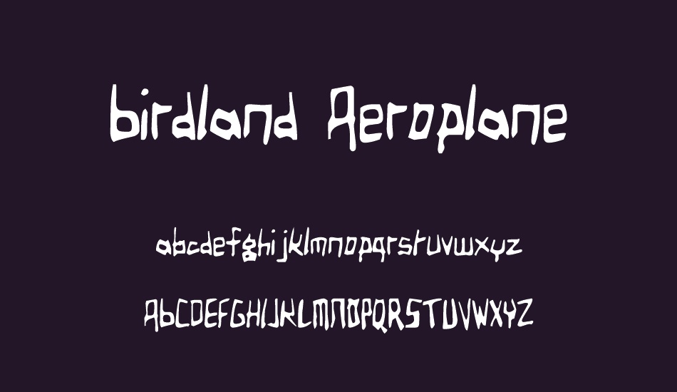 Birdland Aeroplane font