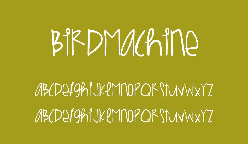 BirdMachine font